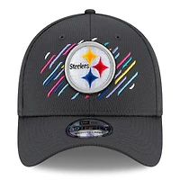 Men's New Era Charcoal Pittsburgh Steelers 2021 NFL Crucial Catch - 39THIRTY Flex Hat