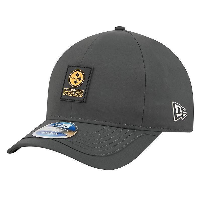 Casquette ajustable New Era 9FORTY M-Crown Pittsburgh Steelers 2025 Sideline pour homme, couleur anthracite