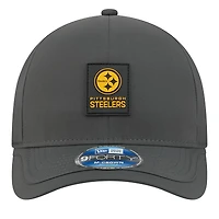Casquette ajustable New Era 9FORTY M-Crown Pittsburgh Steelers 2025 Sideline pour homme, couleur anthracite