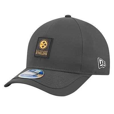 Men's New Era Charcoal Pittsburgh Steelers 2025 Sideline Cold Weather 9FORTY M-Crown Adjustable Hat