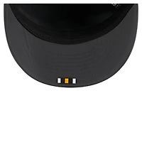 Men's New Era Charcoal Pittsburgh Steelers 2025 Sideline Cold Weather Retro Crown 59FIFTY Fitted Hat