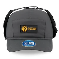 Men's New Era Charcoal Pittsburgh Steelers 2025 Sideline Cold Weather Runner Dog Ear Adjustable Hat