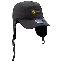 Men's New Era Charcoal Pittsburgh Steelers 2025 Sideline Cold Weather Runner Dog Ear Adjustable Hat
