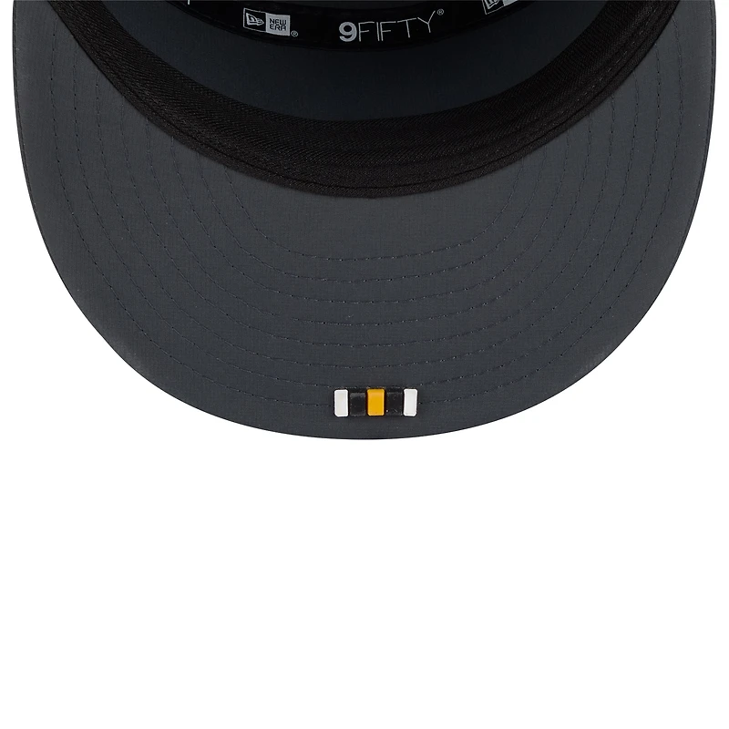 Men's New Era Charcoal Pittsburgh Steelers 2025 Sideline Cold Weather Split Panel 9FIFTY Snapback Hat