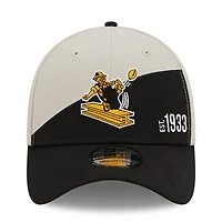 Men's New Era  Cream/Black Pittsburgh Steelers 2023 Sideline Historic 39THIRTY Flex Hat