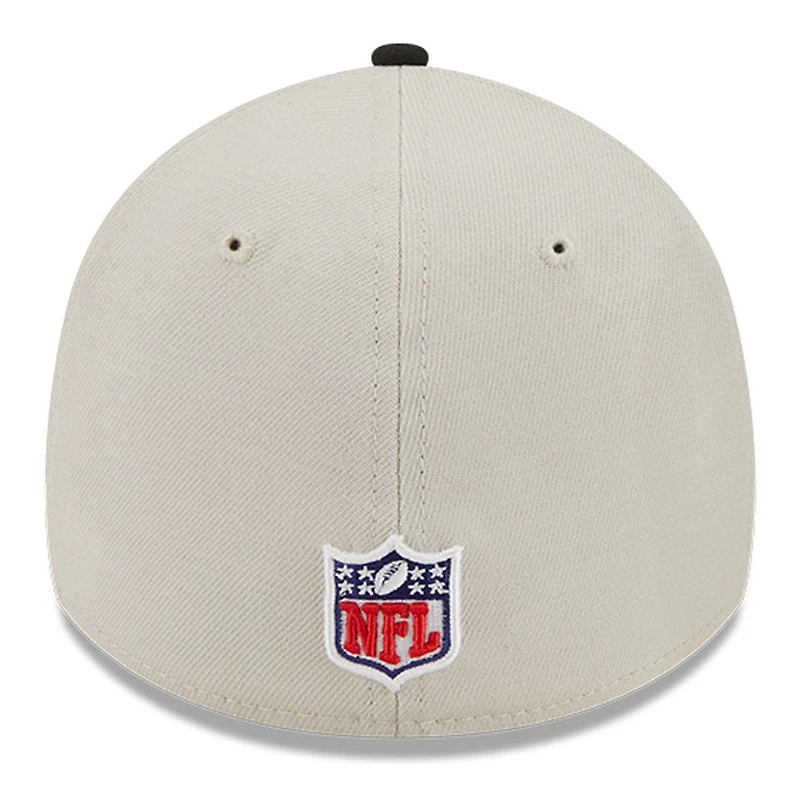 Men's New Era  Cream/Black Pittsburgh Steelers 2023 Sideline Historic 39THIRTY Flex Hat