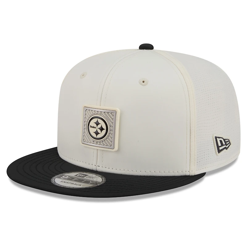 Casquette snapback New Era crème/noire Pittsburgh Steelers 2026 NFL Training Camp 9FIFTY pour homme