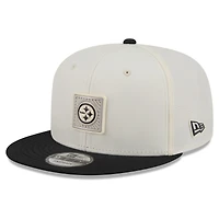 Casquette snapback New Era crème/noire Pittsburgh Steelers 2026 NFL Training Camp 9FIFTY pour homme