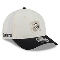 Men's New Era  Cream/Black Pittsburgh Steelers 2026 NFL Training Camp 9FORTY Adjustable Hat