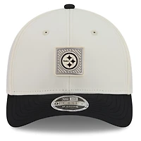 Men's New Era  Cream/Black Pittsburgh Steelers 2026 NFL Training Camp 9FORTY Adjustable Hat