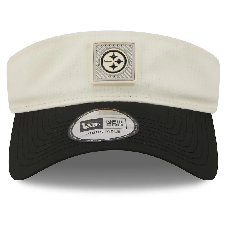 Men's New Era  Cream/Black Pittsburgh Steelers 2026 NFL Training Camp Adjustable Visor