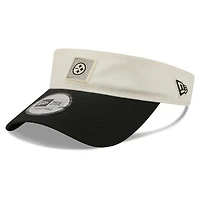 Men's New Era  Cream/Black Pittsburgh Steelers 2026 NFL Training Camp Adjustable Visor