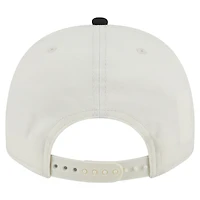 Men's New Era  Cream/Black Pittsburgh Steelers Chainstitch A-Frame 9FIFTY Adjustable Hat