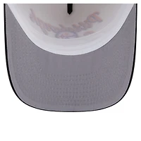 Men's New Era  Cream/Black Pittsburgh Steelers Chainstitch A-Frame 9FIFTY Adjustable Hat