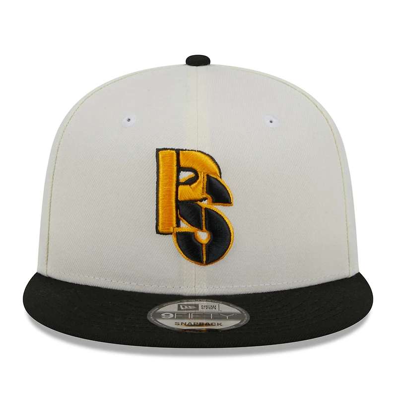 Casquette New Era Pittsburgh Steelers City Originals 9FIFTY Snapback crème/noire pour homme
