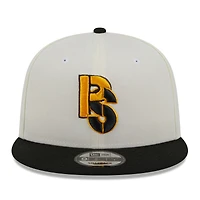 Casquette New Era Pittsburgh Steelers City Originals 9FIFTY Snapback crème/noire pour homme