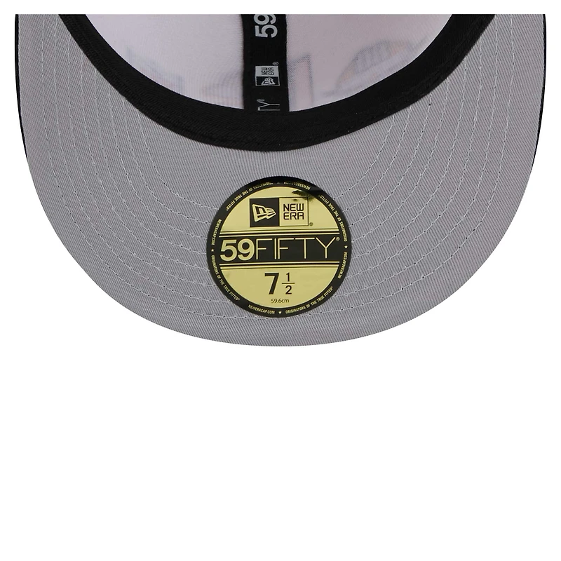 Men's New Era Cream/Black Pittsburgh Steelers  Corduroy 59FIFTY Fitted Hat