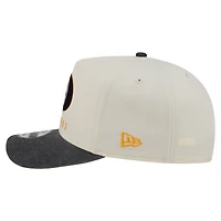 Men's New Era  Cream/Black Pittsburgh Steelers Washed A-Frame 9FIFTY Snapback Hat