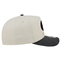 Men's New Era  Cream/Black Pittsburgh Steelers Washed A-Frame 9FIFTY Snapback Hat