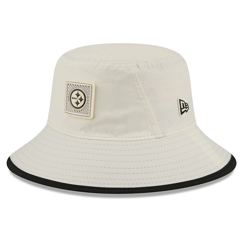 Men's New Era Cream Pittsburgh Steelers 2026 NFL Training Camp Sport Bucket Hat