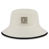 Men's New Era  Cream Pittsburgh Steelers 2026 NFL Training Camp Sport Bucket Hat