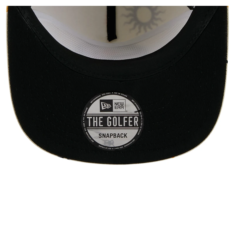 Casquette ajustable New Era pour homme, couleur crème, motif céleste des Pittsburgh Steelers
