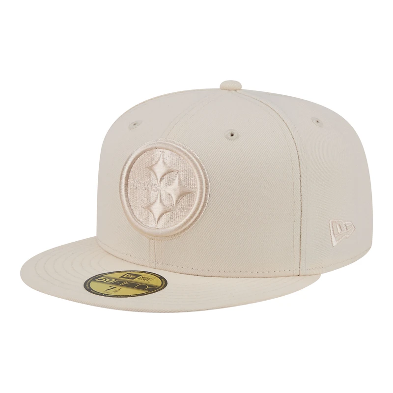 Men's New Era Cream Pittsburgh Steelers Color Pack 59FIFTY Fitted Hat
