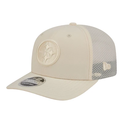 Men's New Era  Cream Pittsburgh Steelers Color Pack 9SEVENTY Adjustable Hat