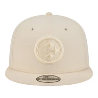 Casquette snapback New Era crème Pittsburgh Steelers Colorpack 9FIFTY pour homme