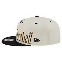 Casquette snapback New Era crème Pittsburgh Steelers pour homme, modèle oversize 9FIFTY.