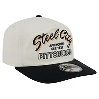 Men's New Era Cream Pittsburgh Steelers Script 19TWENTY Adjustable Hat