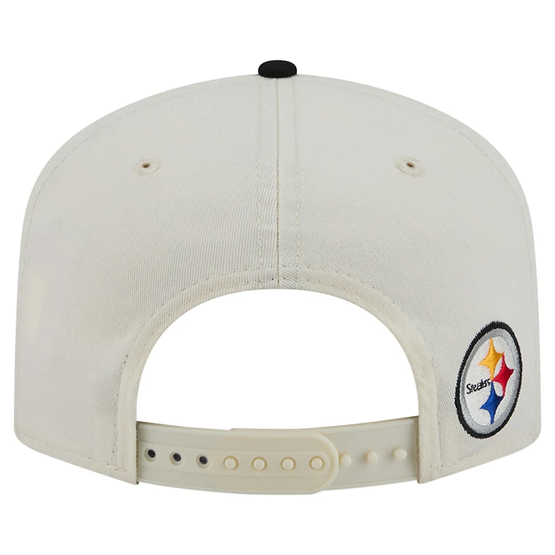 Men's New Era Cream Pittsburgh Steelers Script 19TWENTY Adjustable Hat