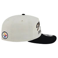 Men's New Era Cream Pittsburgh Steelers Script 19TWENTY Adjustable Hat