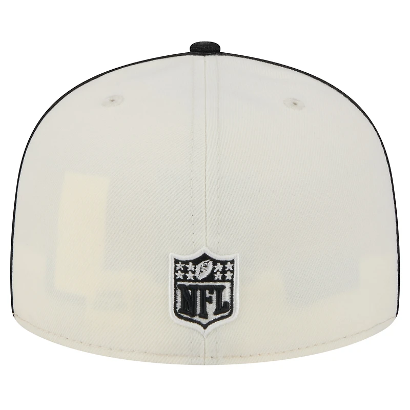 Casquette ajustée 59FIFTY crème Pittsburgh Steelers Soutache New Era pour hommes