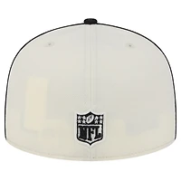 Casquette ajustée 59FIFTY crème Pittsburgh Steelers Soutache New Era pour hommes