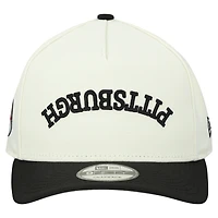 Men's New Era  Cream Pittsburgh Steelers Upside Down 9FIFTY A-Frame Snapback Hat