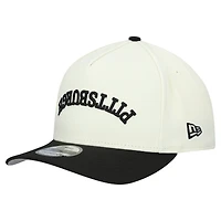 Men's New Era  Cream Pittsburgh Steelers Upside Down 9FIFTY A-Frame Snapback Hat