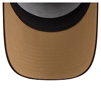 Men's New Era  Dark Brown Pittsburgh Steelers Burnt Wood A-Frame 9FORTY Adjustable Hat