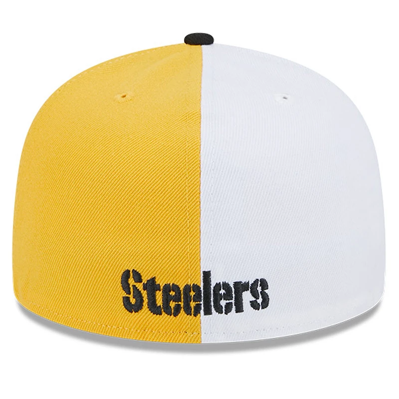 Casquette ajustée 59FIFTY Sideline des Pittsburgh Steelers 2023 New Era pour homme, or/noir