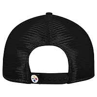 Casquette snapback 9FIFTY extérieure à panneaux fendus New Era pour homme, couleur or/noir, des Pittsburgh Steelers