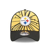 Casquette Flex 39THIRTY Shattered des Pittsburgh Steelers de New Era pour homme, or/noir