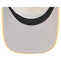 Casquette ajustable New Era 9FORTY Linear A-Frame dorée des Pittsburgh Steelers pour homme