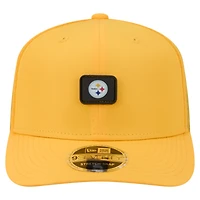 Men's New Era Gold Pittsburgh Steelers Micro Badge 9SEVENTY Adjustable Hat