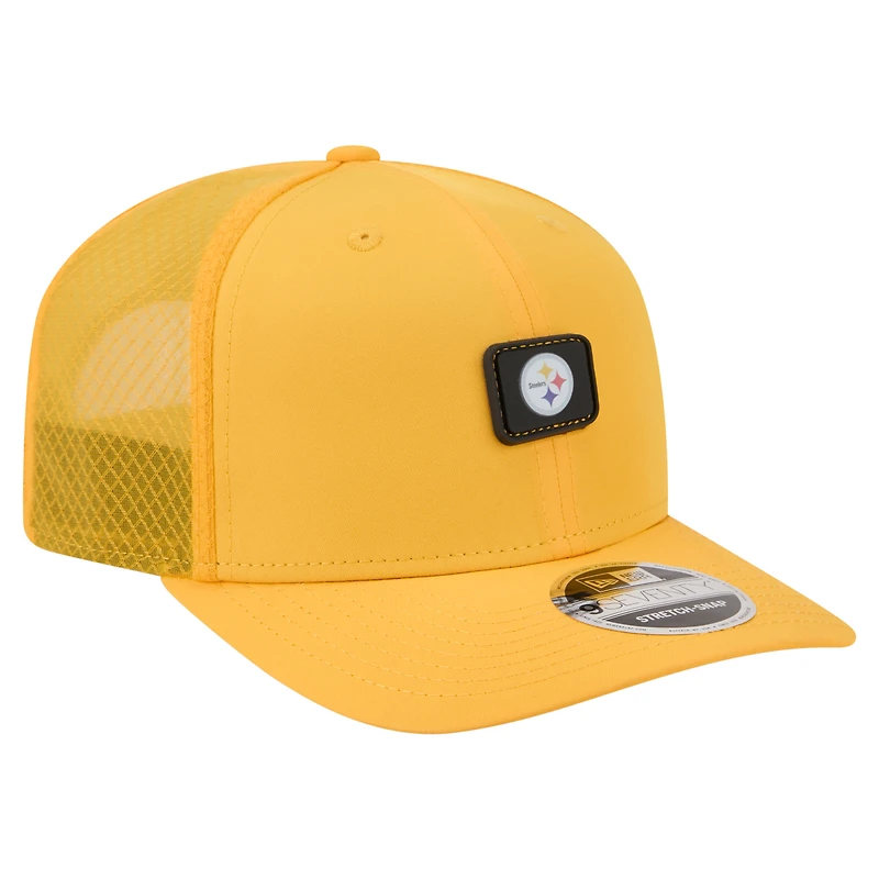 Men's New Era Gold Pittsburgh Steelers Micro Badge 9SEVENTY Adjustable Hat
