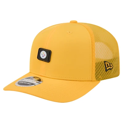 Casquette ajustable New Era 9SEVENTY pour homme, avec micro-badge doré Pittsburgh Steelers.