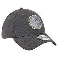 Men's New Era Graphite Pittsburgh Steelers  Main 39THIRTY Flex Hat