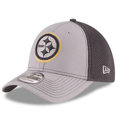 Casquette 39THIRTY Neo 2 des Pittsburgh Steelers gris/graphite New Era pour homme