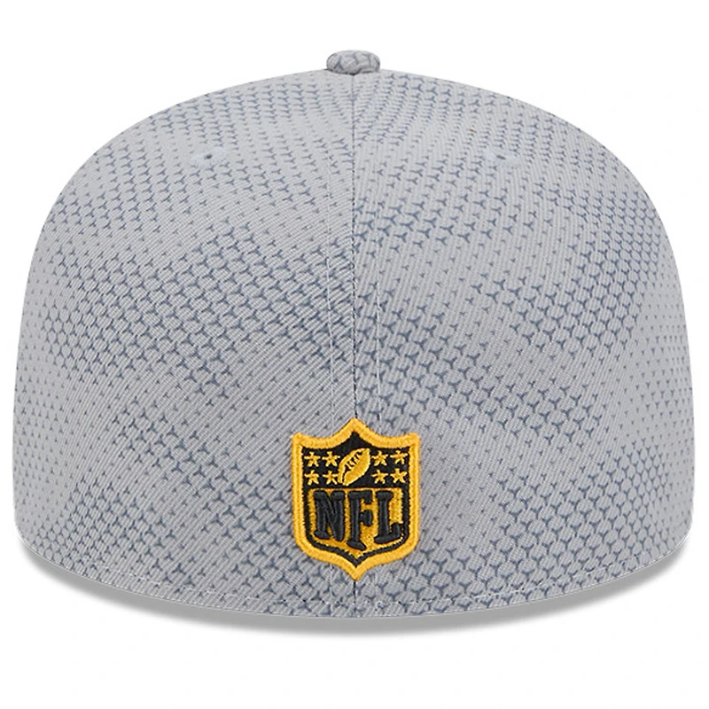 Men's New Era Gray Pittsburgh Steelers 2024 Sideline 59FIFTY Fitted Hat
