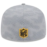 Men's New Era Gray Pittsburgh Steelers 2024 Sideline 59FIFTY Fitted Hat