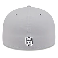 Casquette ajustée New Era grise Pittsburgh Steelers 2025 Sideline Quill Tech 59FIFTY pour homme